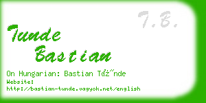 tunde bastian business card